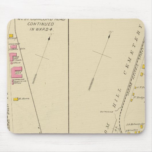 Concord, W Concord Rd, Ward 4 Mousepad (Vorne)