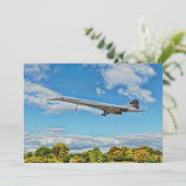 Concorde auf der Einladungskarte für das Finale Einladung (Stehend Vorderseite)