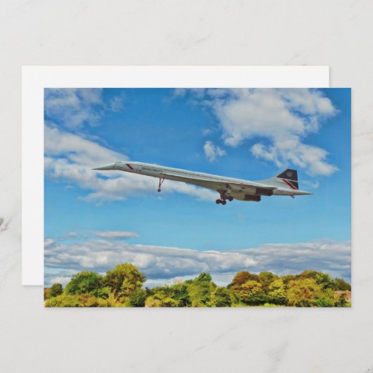 Concorde auf der Einladungskarte für das Finale Einladung (Vorne/Hinten)