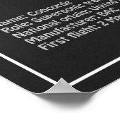 Concorde - Flugzeugkonzept Zeichnend Pläne PD Poster (Ecke)