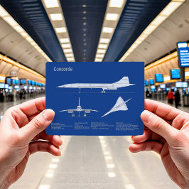 Concorde - Flugzeugkonzeption Zeichnend Pläne ABD Postkarte