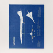 Concorde - Flugzeugkonzeption Zeichnend Pläne ABD Puzzle (Vertikal)