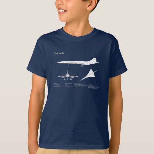 Concorde - Flugzeugkonzeption Zeichnend Pläne ABD T-Shirt (Vorderseite)