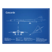 Concorde - Flugzeugkonzeption Zeichnend Pläne AD Fotodruck (Vorne)