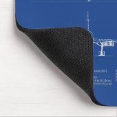 Concorde - Flugzeugkonzeption Zeichnend Pläne AD Mousepad (Ecke)