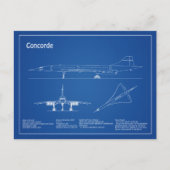 Concorde - Flugzeugkonzeption Zeichnend Pläne AD Postkarte (Vorderseite)