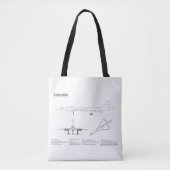 Concorde - Flugzeugkonzeption Zeichnend Pläne BD Tasche (Vorderseite)