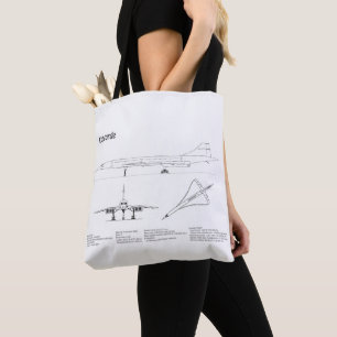 Concorde - Flugzeugkonzeption Zeichnend Pläne BD Tasche