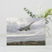 Concorde - Hochgeschwindigkeits-Einladungskarte Einladung (Stehend Vorderseite)