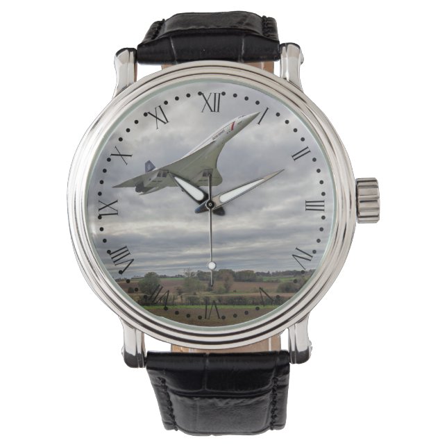 Concorde - Hochgeschwindigkeitslauf - römische Dia Armbanduhr (Vorderseite)