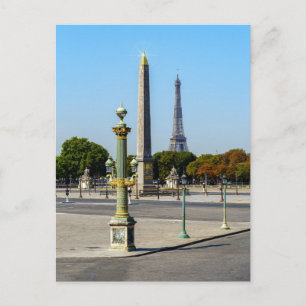 Concorde Luxor Obelisk und Eiffelturm - Paris Postkarte