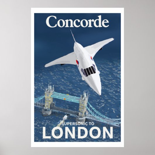 Concorde nach London Poster (Vorne)
