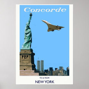Concorde nach New York Poster