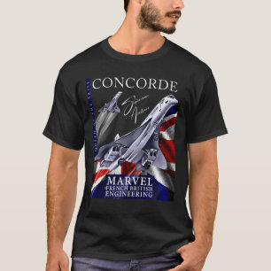 Concorde Retro Vintage Britisches Französisches Fl T-Shirt