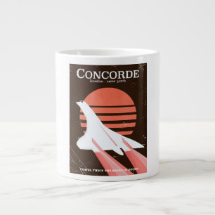 Concorde Vintage-Flugreiseplakat Jumbo-Tasse