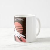 Concorde Vintage-Flugreiseplakat Kaffeetasse (VorderseiteRechts)