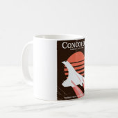 Concorde Vintage-Flugreiseplakat Kaffeetasse (Vorderseite Links)