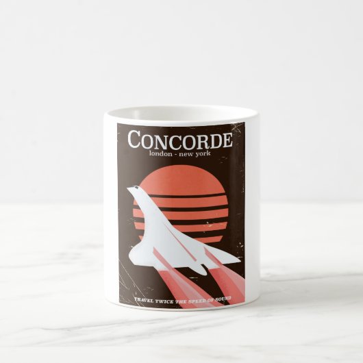 Concorde Vintage-Flugreiseplakat Kaffeetasse (Mittel)