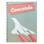 Concorde Vintage Reiseplakat Notizblock (Vorderseite)