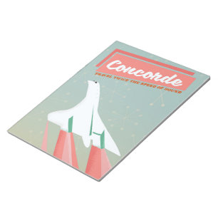 Concorde Vintage-Reiseplakat Notizblock