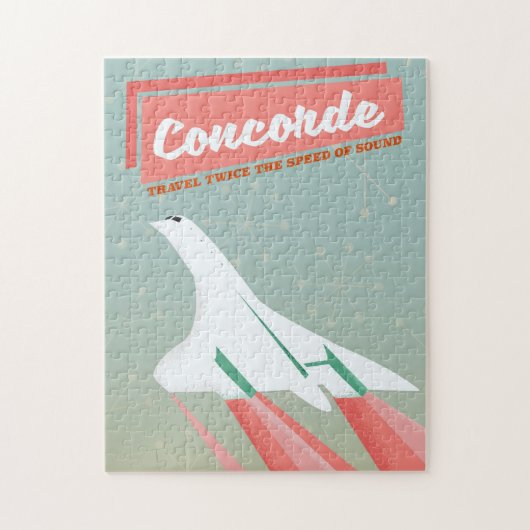 Concorde Vintage Reiseplakat Puzzle (Vertikal)