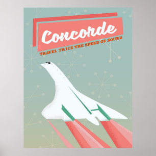 Concorde Vintage-Reiseposter Poster