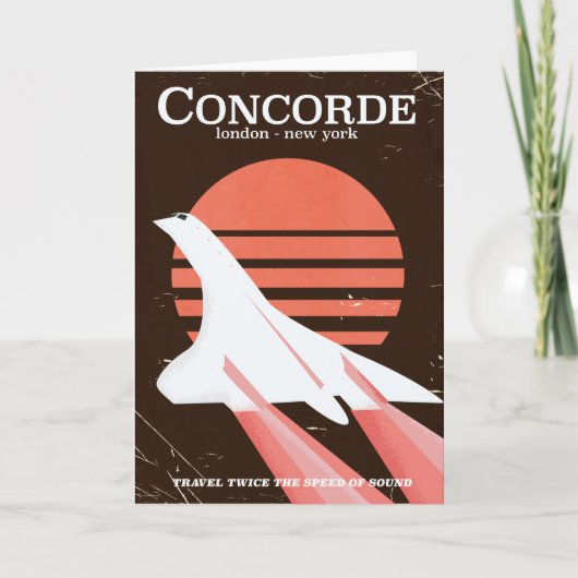 Concorde-Vintages Flugplakat Karte (Vorderseite)