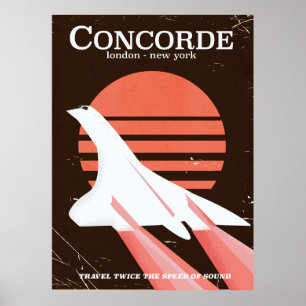 Concorde-Vintages Flugplakat Poster
