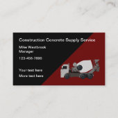 Concrete Cement Mixer Construction Business Card Visitenkarte (Vorderseite)