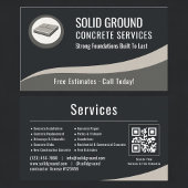 Concrete Contractor QR Code Professional Visitenkarte