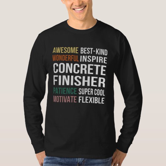 Concrete Finisher  Appreciation T-Shirt (Vorderseite)