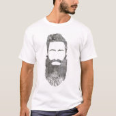 concrete hipster with beard T-Shirt (Vorderseite)