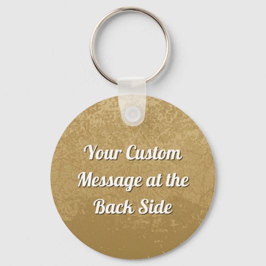 Concrete Mixer Beige Keychain Schlüsselanhänger (Rückseite)