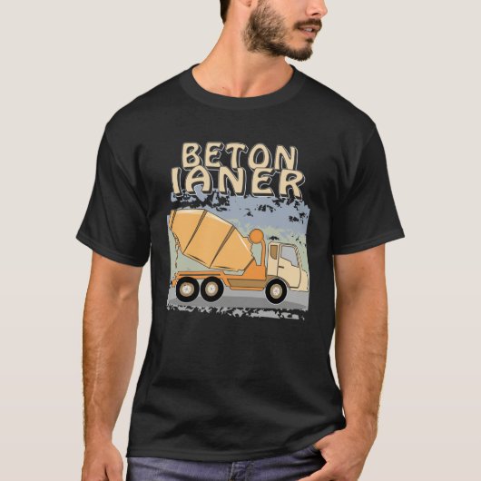 Concrete Mixer Construction Site Construction Work T-Shirt (Vorderseite)