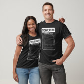 CONCRETE Nutrition Facts Sarcastic Graphic T-Shirt (Unisex)