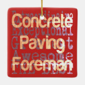 Concrete Paving Foreman Extraordinaire Keramikornament (Rückseite)