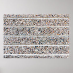 Concrete pebbles wall poster