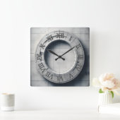 concrete ring  quadratische wanduhr (Zuhause)