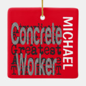 Concrete Worker Extraordinaire CUSTOM Keramikornament (Rückseite)