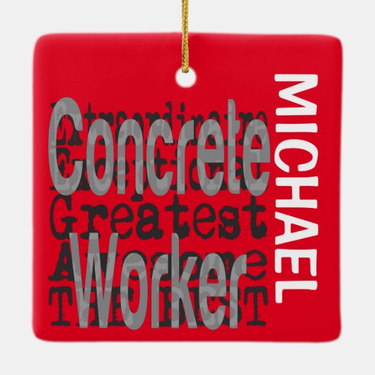 Concrete Worker Extraordinaire CUSTOM Keramikornament (Rückseite)