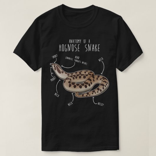 Conda Hognose Schlange Anatomie Anaconda T-Shirt (Design vorne)