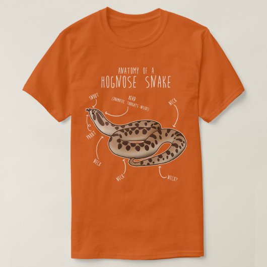 Conda Hognose Schlange Anatomie Anaconda T-Shirt (Design vorne)