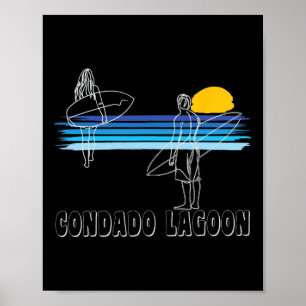 Condado Lagune Surfen Strand Surf-Typ Mädchen Poster