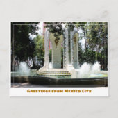 Condesa Neighborhood Fountain in Mexiko-Stadt Postkarte (Vorderseite)
