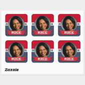 CONDI RICE 2016 QUADRATISCHER AUFKLEBER (Blatt)