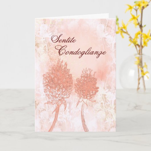 Condoglianze Floreali Pesca Condoglianza Italiano Karte (Gelbe Blume)