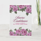 Condoléances Sincères - Perte de votre chère mère Karte (Vorderseite)