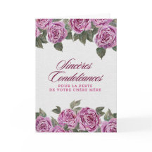 Condoléances Sincères - Perte de votre chère mère