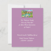 Condolence Beileid danke Ihnen rosa Bestätigung (Rückseite)