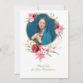 Condolence Beileid Vielen Dank Katholische Maria Dankeskarte (Vorderseite)